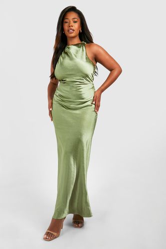 Womens Plus Bridesmaid Satin High Neck Maxi Dress - - 18 - boohoo - Modalova