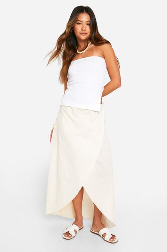 Womens Linen Look Maxi Skirt - - 12 - boohoo - Modalova