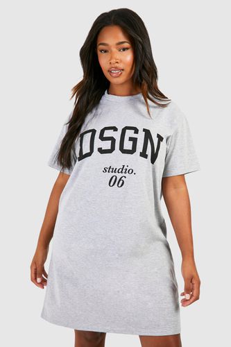 Womens Plus Dsgn Printed T-shirt Dress - - 18 - boohoo - Modalova