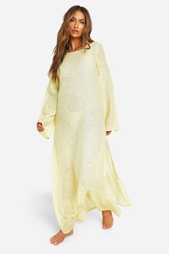 Womens Long Sleeve Thigh Split Maxi Beach Dress - - S - boohoo - Modalova