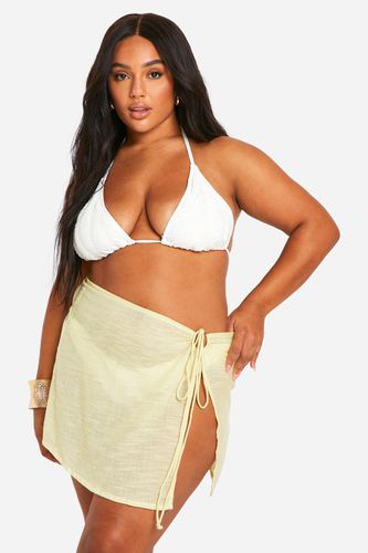 Womens Plus Ring Detail Mini Beach Skirt - - 20 - boohoo - Modalova