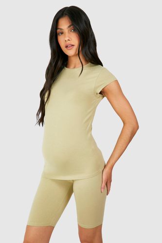 Womens Maternity Soft Touch Cap Sleeve Modal Fitted T-shirt - - 14 - boohoo - Modalova