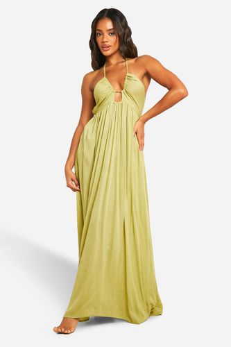 Womens Halter Neck Maxi Dress - - 8 - boohoo - Modalova