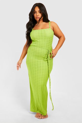 Womens Plus Jersey Knitted Cut Out Beach Maxi Dress - - 18 - boohoo - Modalova