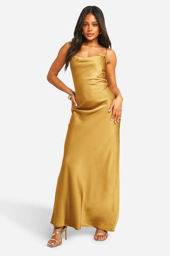 Womens Satin Twist Strap Detail Maxi Dress - - 18 - boohoo - Modalova