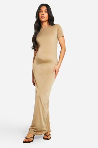 Womens Maternity Premium Slinky Short Sleeve Maxi Dress - - 14 - boohoo - Modalova