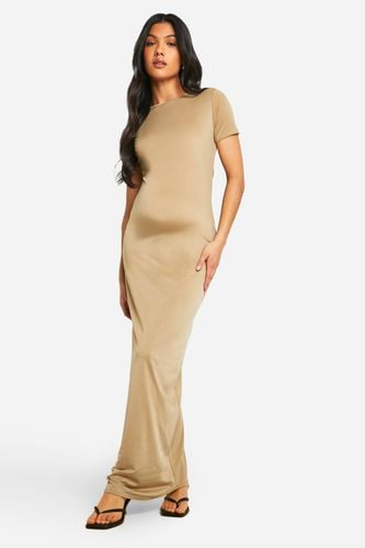 Womens Maternity Premium Slinky Short Sleeve Maxi Dress - - 8 - boohoo - Modalova