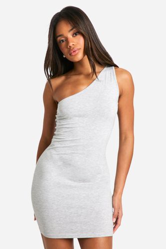 Womens Basic Cotton Asym Neck Mini Dress - - 16 - boohoo - Modalova