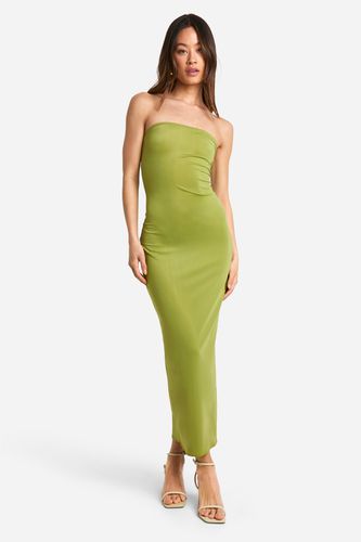 Womens Tall Premium Matt Slinky Bandeau Midaxi Dress - - 12 - boohoo - Modalova