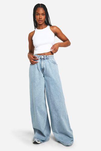 Womens Tall Light Wash Extreme Wide Leg Denim Jeans - - 10 - boohoo - Modalova