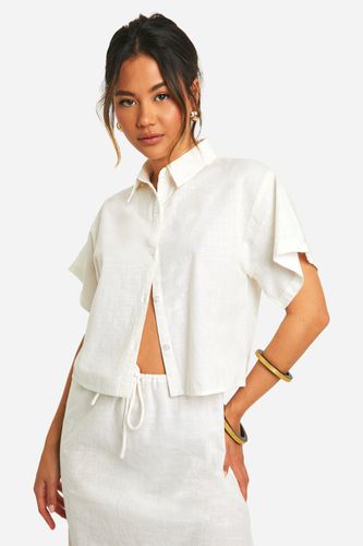Womens Cotton Crop Shirt - - 10 - boohoo - Modalova