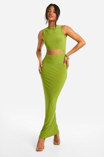 Womens Cut Out Slinky Maxi Dress - - 10 - boohoo - Modalova