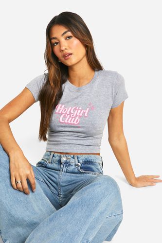 Womens Hot Girl Club Print Baby T-shirt - - L - boohoo - Modalova