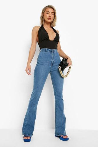 Womens Butt Shaper High Rise Skinny Flared Jeans - - 12 - boohoo - Modalova