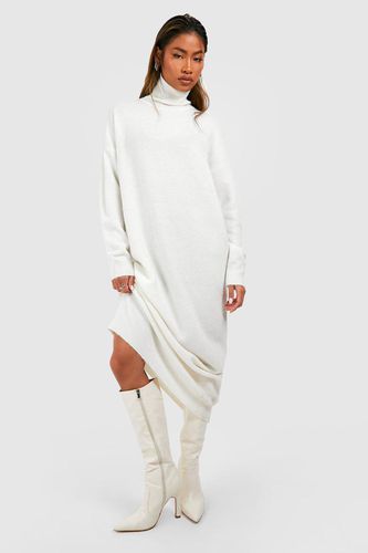 Womens Fine Knit Roll Neck Knitted Midaxi Dress - - 12 - boohoo - Modalova