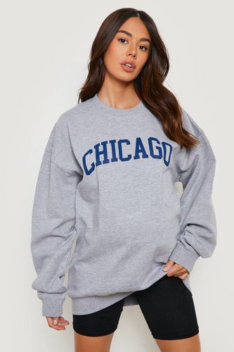 Womens Maternity Chicago Oversized Sweatshirt - - L - boohoo - Modalova