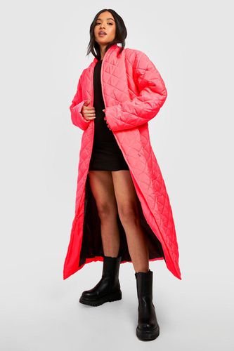 Womens Petite Bright Wrap Quilted Puffer Maxi Coat - - 8 - boohoo - Modalova