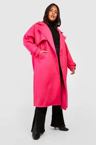 Womens Plus Premium Wool Look Oversized Coat - - 24-26 - boohoo - Modalova