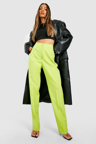 Womens Pleat Front Tapered Tailored Trousers - - 10 - boohoo - Modalova