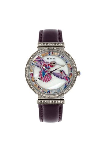 Womens Emily Mother-Of-Pearl Leather-Band Watch - - One Size - Bertha - Modalova
