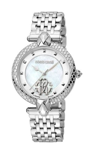 Womens Silver Dial Stainless Steel Watch - - One Size - Roberto Cavalli - Modalova