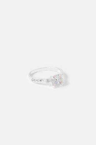 Womens Sterling Silver Amanda Engagement Ring - - S - Accessorize - Modalova