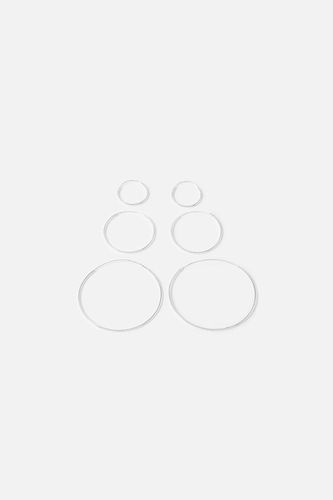 Womens Sterling Silver Plain Hoop Earring Set - - One Size - NastyGal UK (+IE) - Modalova