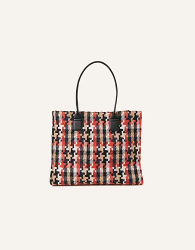 Womens Dogtooth Textile Shopper Bag - - One Size - NastyGal UK (+IE) - Modalova