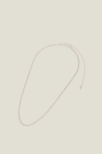 Womens Sterling Silver-Plated Tennis Necklace - - One Size - NastyGal UK (+IE) - Modalova