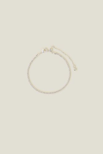 Womens Sterling Silver-Plated Tennis Bracelet - - One Size - NastyGal UK (+IE) - Modalova