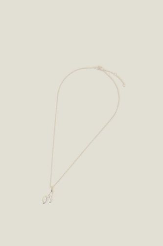 Womens Sterling Silver-Plated Initial Necklace - - E - Accessorize - Modalova
