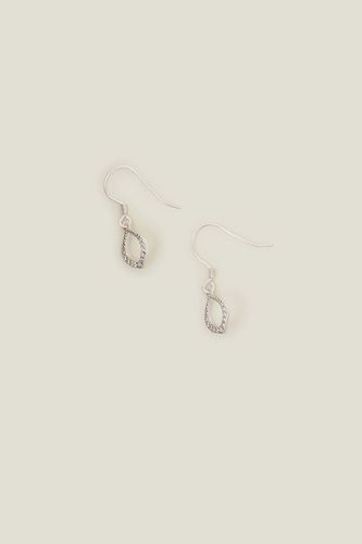 Womens Sterling Silver-Plated Sparkle Teardrop Earrings - - One Size - Accessorize - Modalova