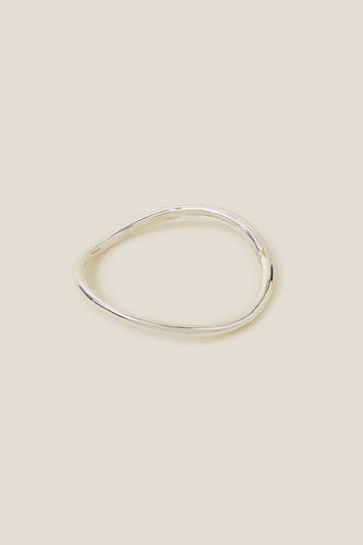 Womens Sterling Silver-Plated Molten Bangle Bracelet - - One Size - Accessorize - Modalova