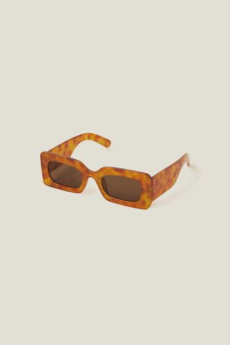 Womens Chunky Mottled Rectangular Sunglasses - - One Size - NastyGal UK (+IE) - Modalova