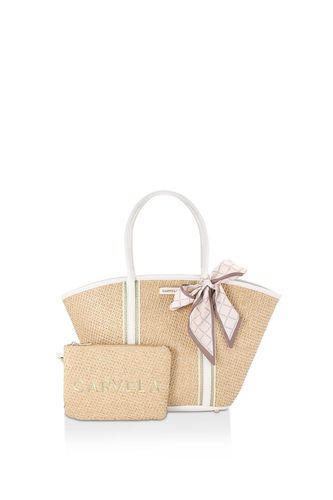 Womens 'Straw Scarf Basket' Bag - - One Size - NastyGal UK (+IE) - Modalova