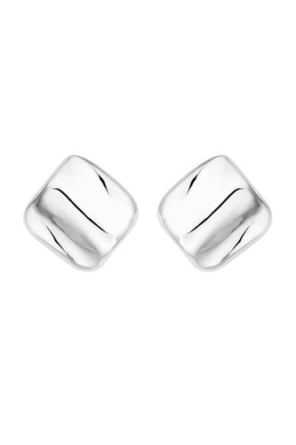 Womens Recycled Silver Polished Fluid Stud Earrings - - One Size - NastyGal UK (+IE) - Modalova