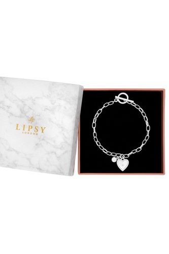 Womens Silver Heart Charm Bracelet - Gift Boxed - - One Size - Lipsy - Modalova