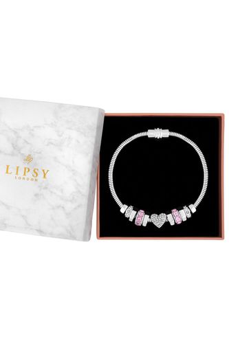 Womens Silver Heart Pink Magnetic Bracelet - Gift Boxed - - One Size - Lipsy - Modalova
