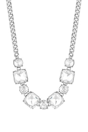 Womens Silver Crystal Oversized Cushion Choker Necklace - - One Size - NastyGal UK (+IE) - Modalova