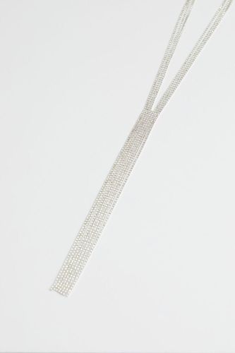 Womens Silver Crystal Diamante Lariat Necklace - - One Size - NastyGal UK (+IE) - Modalova