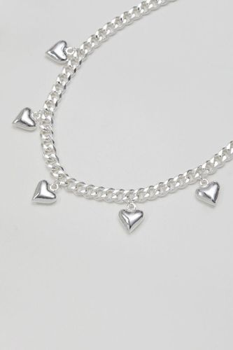 Womens Recycled Silver Polished Puffed Charm Chain Necklace - - One Size - NastyGal UK (+IE) - Modalova
