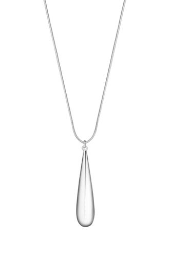 Womens Recycled Sterling Silver Plated Y Drop Necklace - Gift Pouch - - One Size - Inicio - Modalova