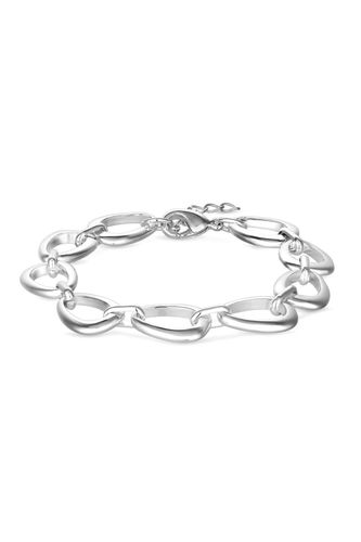 Womens Recycled Sterling Silver Plated Open Linked Bracelet - Gift Pouch - - One Size - NastyGal UK (+IE) - Modalova