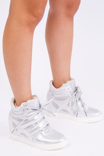 Womens 'Hitop' Wedge Trainers With A Front Lace Up - - 4 - NastyGal UK (+IE) - Modalova
