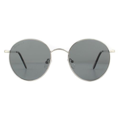 Round Silver Smoke Polarized Sunglasses - - One Size - montana - Modalova