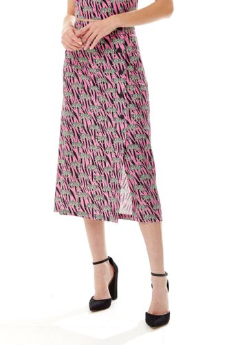 Womens Mixed Animal Print Midi Skirt in - 16 - Liquorish - Modalova