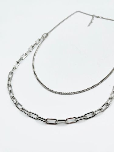 Double neck chain in silver - - One Size - SVNX - Modalova