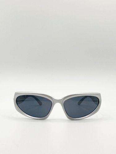 Womens Racer Style Plastic Frame Sunglasses - - One Size - SVNX - Modalova