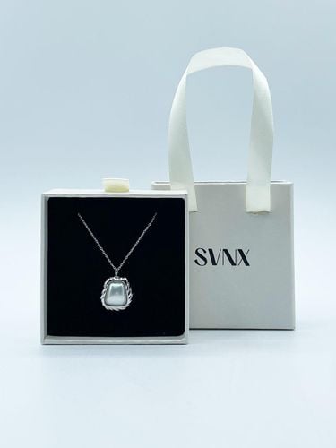 Womens Pearl Square Pendant Necklace in Silver - - One Size - SVNX - Modalova