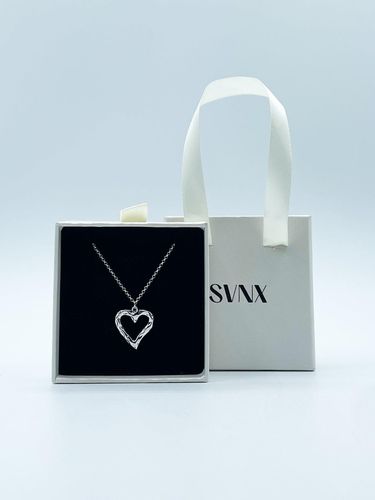 Womens Heart Shape Pendant Necklace in Silver - - One Size - SVNX - Modalova